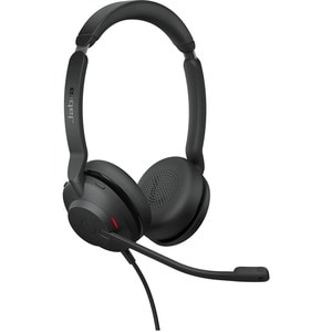 Jabra Evolve2 30 Wired On-ear Stereo Headset - Black - Binaural - Ear-cup - 20 Hz to 20 kHz - 150 cm Cable - MEMS Technolo