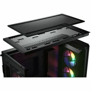 COUGAR CGR-5AD1B-RGB Gabinete para computadora gamer - Mini ITX, Micro ATX, ATX, SSI CEB, EATX Placa base admitida - Media