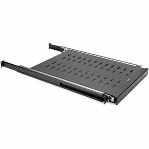 Rocstor 19" Adjustable Sliding Server Rack Cabinet Shelf - For Server, Data Center - 1U Rack Height x 19" Rack Width - Rac