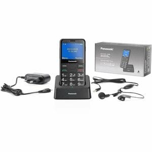 Panasonic KX-TU155 Feature Phone - 5.8 cm (2.3") TFT LCD 240 x 320 - 64 MB RAM - 2G - Black - Bar - 2 SIM Support - SIM-fr