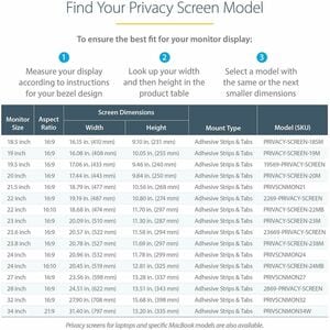 StarTech.com Anti-glare Privacy Screen Filter - Matte, Glossy - For 55.9 cm (22") Widescreen LCD Monitor - 16:9 - Blue Lig