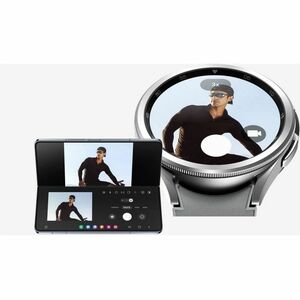 Samsung Galaxy Watch6 Classic (Bluetooth + 4G, 47mm) - 47 mm - Bluetooth - Silver - Leather Band Material - LTE