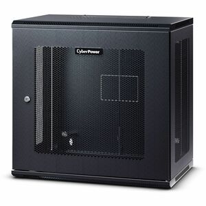 CyberPower CR12U61003 Wall Mount Enclosure - For Switch, Patch Panel - 12U Rack Height - Wall Mountable - Black - Metal - 