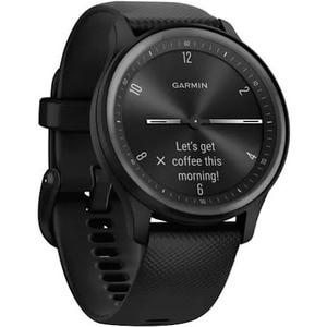 Garmin vívomove Sport Smart Watch - 40 mm Case Height - 40 mm Case Width - Black, Slate Body Color - Fiber Reinforced Poly