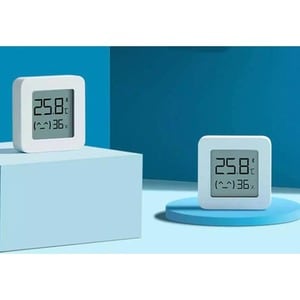 MI NUN4126GL Digital Hygrometer/Thermometer - White - LCD - 2 Channels - Temperature, Humidity - Bluetooth - Wall Mountabl