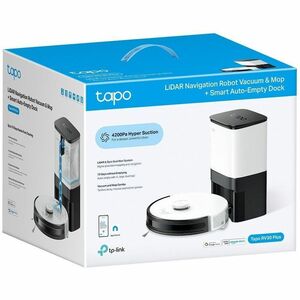 Tapo RV30 Plus Robot Vacuum/Mop - 1.06 gal (4000 mL) - Bagged - 10.14 fl oz (300 mL) Water Tank Capacity - Brush - Carpet 