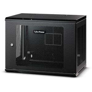 CyberPower CR9U61003 Wall Mount Enclosure - For Switch, Patch Panel - 9U Rack Height - Wall Mountable - Black - Metal - 13