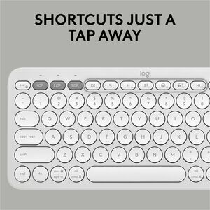 Logitech Pebble 2 Combo, Wireless Keyboard and Mouse, Quiet and Portable, Customizable, Logi Bolt, Bluetooth, Tonal White 