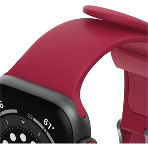 OtterBox Adjustable Smartwatch Band - Buckle Attachment - Rouge Rubellite - Silicone, Stainless Steel, Silicon