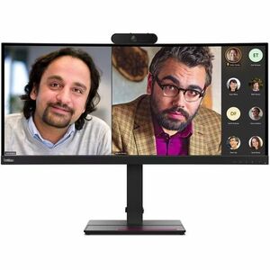 Lenovo ThinkVision P34w-20 34" Class UW-QHD Curved Screen LED Monitor - 21:9 - Raven Black - 86.6 cm (34.1") Viewable - In