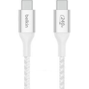 Belkin BoostCharge 2 m USB-C Data Transfer Cable - Cable for MacBook, MacBook Air, MacBook Pro, Chromebook, Notebook, iPad