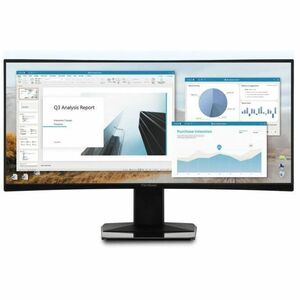 ViewSonic VG3419C 34 Zoll Class UWQHD Gekrümmter Bildschirm LED-Monitor - 21:9 Format - 86,4 cm (34 Zoll) Viewable - Verti