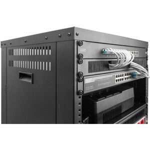 Digitus 8U Geschlossener Schrank Rackschrank für Ausrüstungsrack, Netzwerk-Geräte - Schwarz - Blech - 136 kg Maximale Gewi