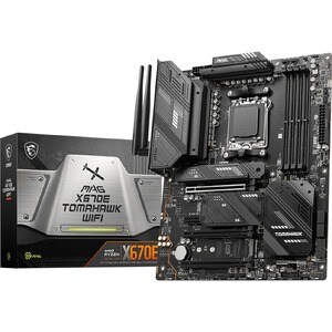 MSI MAG X670E TOMAHAWK WIFI Gaming Desktop Motherboard - AMD X670 Chipset - Socket AM5 - ATX - Ryzen 7 Processor Supported