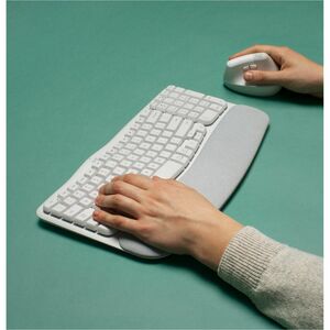 Logitech Wave Keys 键盘 - 无线 连接 - USB 接口 - 英文 - 珍珠白 - 蓝牙 - 10 m - 铬操作系统, Windows 10, Windows 11, Mac OS X 11.0 Big Sur, Linu