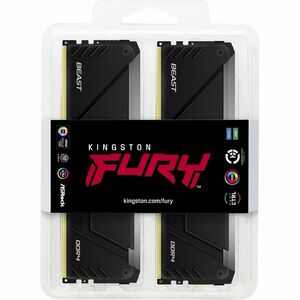 Kingston FURY Beast RAM Module for Motherboard - 64 GB (4 x 16GB) - RGB - DDR4-3200/PC4-25600 DDR4 SDRAM - 3200 MHz Dual-r