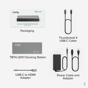 Plugable Thunderbolt 4 Dock with 100W Charging, Thunderbolt Certified, 3x Thunderbolt Ports - Laptop Docking Station Dual 