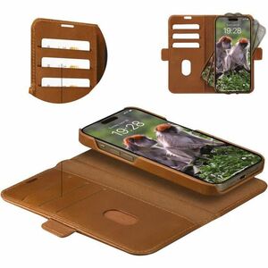 dbramante1928 ApS Lynge Carrying Case (Wallet) Apple iPhone 15 Smartphone - Tan - Full Grain Leather Body