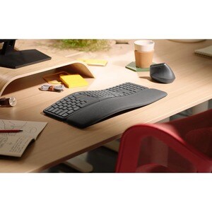 Logitech ERGO K860 Keyboard - Wireless Connectivity - Czech - QWERTY Layout - Black - Bluetooth/RF - 10 m - 2.40 GHz - Win
