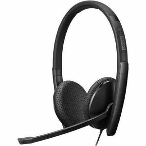 Lenovo Wired Over-the-head Stereo Headset - Black - Microsoft Teams Certification - Binaural - Ear-cup - 2.2 Kilo Ohm - 20