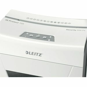 Leitz IQ Protect Premium 10X Paper Shredder - Continuous Shredder - Cross Cut - 10 Per Pass - for shredding Paper - 4 mm x