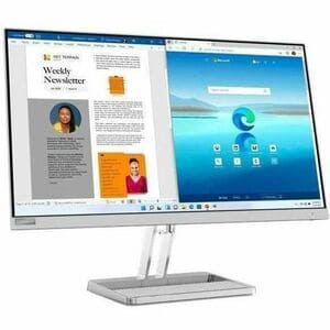 Lenovo L27i-40 27" Class Full HD LED Monitor - 16:9 - Cloud Gray - 68.6 cm (27") Viewable - In-plane Switching (IPS) Techn