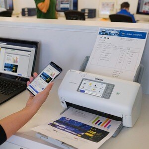 Escáner de superficie plana Brother ADS-4700W - 600 x 600 ppp Óptico - 48 bits Color - 40 ppm (Mono) - 40 ppm (Color) - Es