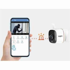 Tapo Tapo C310P2 3 Megapixel Outdoor 2K Network Camera - Colour - 2 - 29.87 m Infrared Night Vision - H.264 - 2304 x 1296 