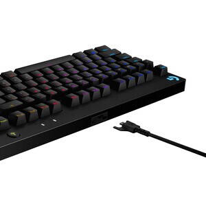 Logitech PRO Gaming Keyboard - Cable Connectivity - USB Interface - English (UK) - QWERTY Layout - Black - Mechanical Keys