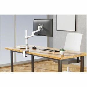Neomounts Mounting Arm for Monitor - White - Height Adjustable - 1 Display(s) Supported - 43.2 cm to 68.6 cm (27") Screen 