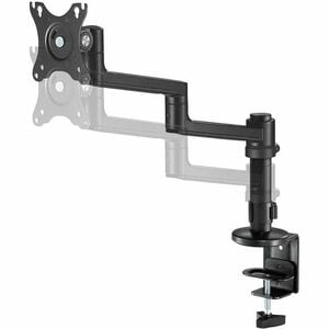 Neomounts Desk Mount for Notebook - Black - Height Adjustable - 1 Display(s) Supported - 29.5 cm to 43.9 cm (17.3") Screen