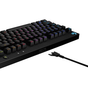 Logitech PRO Gaming Keyboard - Cable Connectivity - USB Interface - English (UK) - QWERTY Layout - Black - Mechanical Keys