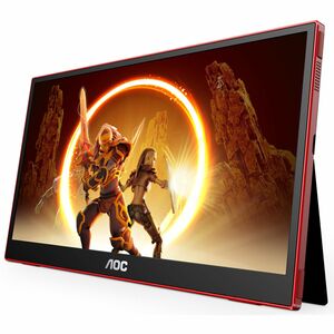 AOC AGON 16G3 16" Class Full HD Monitor LED para jogos - 16:9 - Preto mate, Vermelho - 39,6 cm (15,6") Viewable - Tecnolog