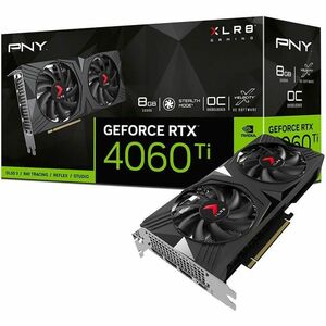 PNY NVIDIA GeForce RTX 4060 Ti Graphic Card - 8 GB GDDR6 - 7680 x 4320 - 2.31 GHz Core - 2.55 GHz Boost Clock - 128 bit Bu