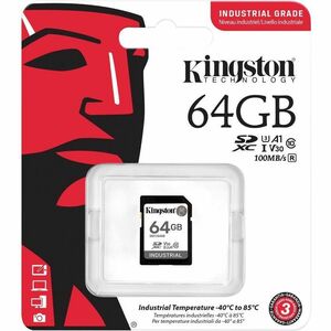 Kingston Industrial 64 GB Class 10/UHS-I (U3) V30 SDXC - 100 MB/s Read
