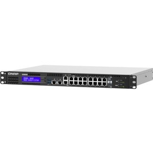 QNAP QGD-1602P-C3758-16G 16 Ports Manageable Ethernet Switch - 2 Layer Supported - Modular - 280 W Power Consumption - 200