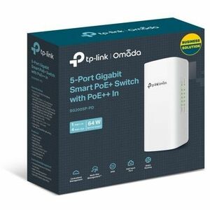 TP-Link Omada 5-Port Gigabit Smart Switch with 1-Port PoE++ In and 4-Port PoE+ Out - 5 Ports - Manageable - Gigabit Ethern