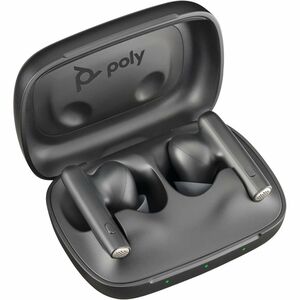 Poly Voyager Free 60 UC True Wireless Earbud Stereo Earset - Carbon Black - Microsoft Teams Certification - Google Assista