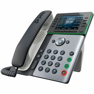 Poly Edge E500 IP Phone - Corded - Corded - 3 Multiple Conferencing - Desktop, Wall Mountable - White, Midnight Blue - TAA