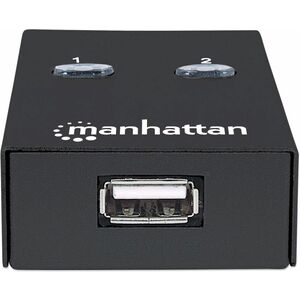 USB-A Automatic Sharing Switch, 2x USB-B Ports, 480 Mbps (USB 2.0), Dual Control (Auto-Sensing or Manual), Bus Powered, Hi