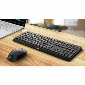 Philips Keyboard & Mouse - USB Wireless Bluetooth 5.0 2.40 GHz Keyboard - 110 Key - USB Wireless Bluetooth Mouse - Optical