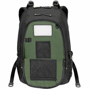 Targus Spruce EcoSmart TBB013AP Carrying Case (Backpack) for 39.62 cm (15.60") Notebook, Accessories - Black, Olive - Poly
