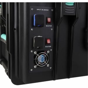 DEQSTER KT20C USB-C Tablet-Koffer (2. Gen.) für 20 Tablets, Drinnen, Draußen, AC, Schwarz, Türkis