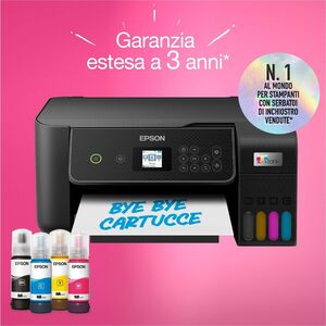 Epson ET-2870 Wired & Wireless EcoTank Inkjet Multifunction Printer - Colour - Black - Copier/Printer/Scanner - 33 ppm Mon