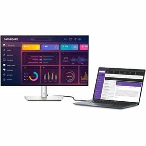 Dell UltraSharp U2424HE 24" Class Full HD LED Monitor - 16:9 - Silver - 23.8" Viewable - In-plane Switching (IPS) Technolo