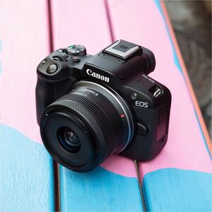 Canon EOS R50 24.2 Megapixel Mirrorless Camera with Lens - 18 mm - 45 mm (Lens 1), 55 mm - 210 mm (Lens 2) - Black - APS-C