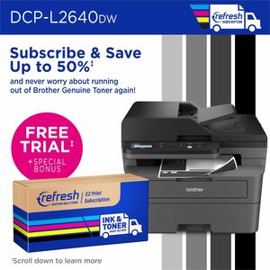 Brother DCP-L2640DW Wireless Laser Multifunction Printer - Monochrome - Gray - Copier/Printer/Scanner - 23.6 ppm Mono Prin