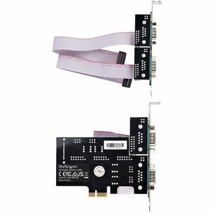 StarTech.com 4-Port Serielle PCIe Karte, PCI Express zu RS232/RS422/RS485 DB9 Serielle Karte, 16C1050 UART, ESD Schutz, Wi