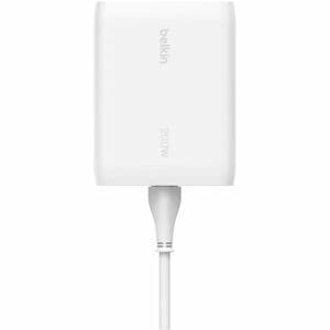 Belkin BoostCharge Pro 200W 4-Port USB-C GaN Charger - 200 W - 5 ft Cable - White