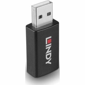 LINDY Datentransferadapter - Anschluss 1: USB A, Stecker - Nickel Anschluss - Golden Kontakt - Schwarz